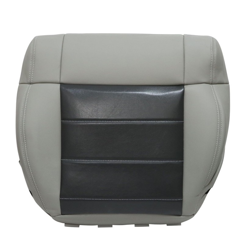 NLQR Driver Side Bottom Replacement Seat Cover Microfiber Leather Gray