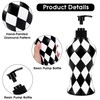 BUNCHBRAVO Elegant Diamond Soap Dispenser | 16oz Hand-Painted Resin Pump