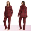 YUSHOW Womens Pyjamas Set Checked Flannel Lounge Wear Sets Long