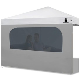 MordenApe Sunshade Sidewall with Mesh Window for 10x10 Pop Up Canopy - Straight Leg, Outdoor Instant Canopy Sidewalls, 1 Pack (10 x 10, Gray with Silver Coating)