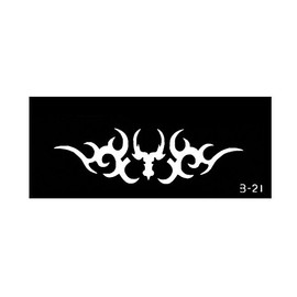 Pochoir Tribal pour le Corps format 2'' X 6'' B-21 (PCB-21)