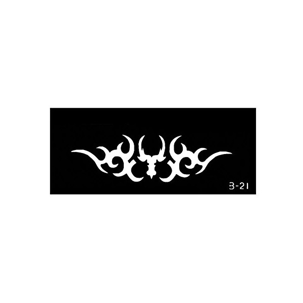 Pochoir Tribal pour le Corps format 2'' X 6'' B-21