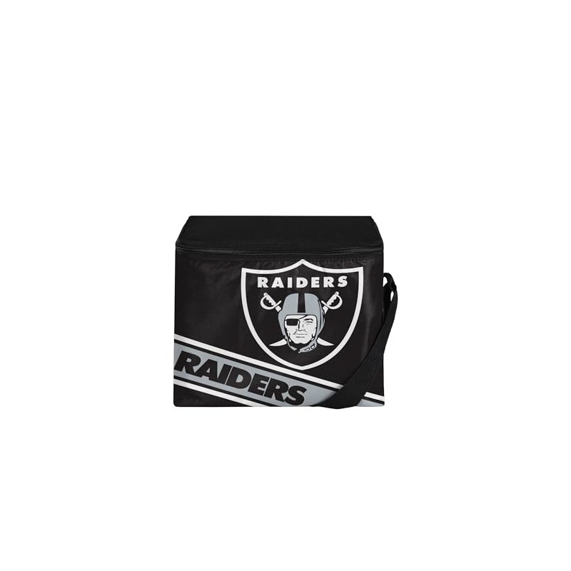 FOCO Oakland Raiders Big Logo Stripe 6 Pack Cooler
