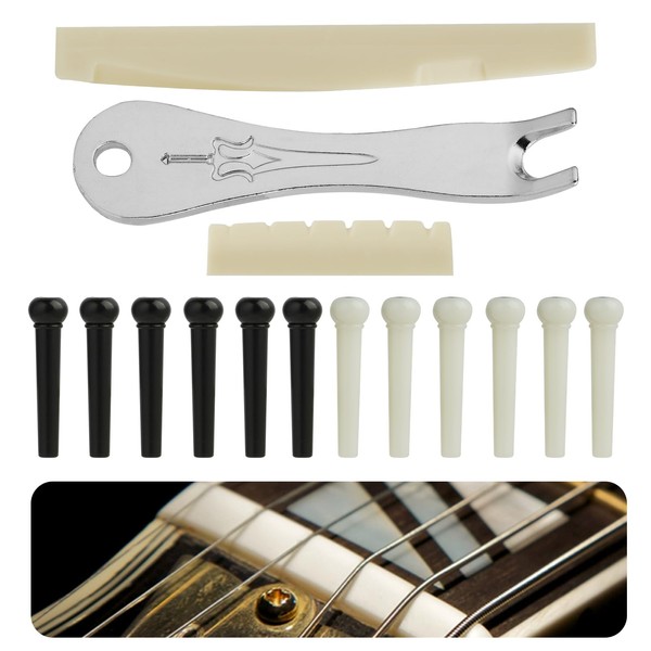 Annlpoy Pack of 12 Guitar Pins Bridge Plastic Guitar Bridge