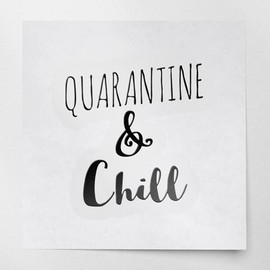 Decal Stickers of Quarantine Chill (Black) (Set of 2) Luxury Weatherproof Vinyl Decal Stickers for Laptop Desktop Smartphone Car Dirt Bike Wall Room Mason Jar Bathtub Door - ANDVER1e28743BL_1123