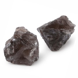 QINJIEJIE QINJIEJIE Smoky Quartz Large Crystal Healing Crystals 1.8"-2.2" 2PCS Raw Stone Rough Stones Rocks Protection Energy Reiki Tumbling Divination Meditation Crystals Gifts for Women