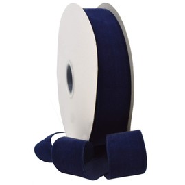 Morex Ribbon Viviana Velvet Ribbon, 2 inch by 50 Yards, Navy Blue, 1689.50/20-370