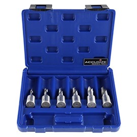 Accusize Industrial Tools 6pcs/Set H.S.S. Fully Ground Drill Set with 3/4" Weldon Shank, 1inch Cutting Depth, 0519-2501