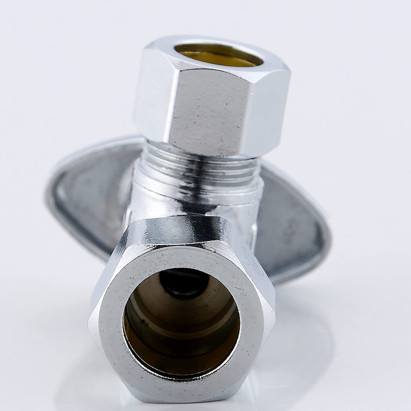(2-Pack) Cyrret Angle Stop Shut off Valve, 1/4 Quarter Turn,