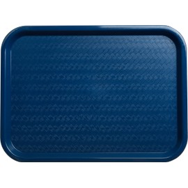 Carlisle FoodService Products CT121614 Café Standard Cafeteria / Fast Food Tray, 12" x 16", Blue