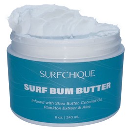 SURFCHIQUE Surf Bum Whipped Moisturizing Body Butter with Light Tropical Scent of Coconut, Vanilla, Mango, & Papaya (8 oz)
