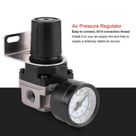 wosume Oil-water Separator Pressure Reducing Valve, Pneumatic Regulator Adjustable Air Pressure Compressor Control Valve Gauge G1/4 Connection