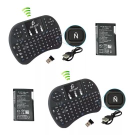 Ele-Gate Kit De Dos Mini Teclados Controles Para Smart Tv Touchpad