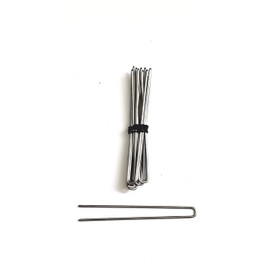 1 Pack Amish Heavy Duty U Shape Hair Pins for Fast Hair Bun (3 Inch Straight Silver)