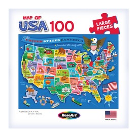 RoseArt - United States of America Map - 100 Piece Jigsaw Puzzle