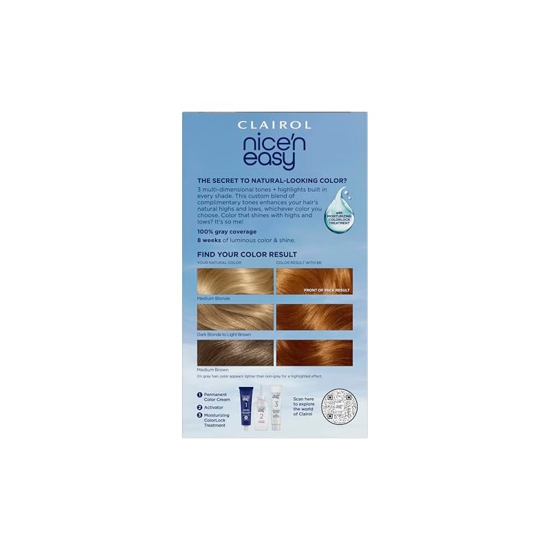 Clairol Nice'N Easy Crème 8R Medium Reddish Blonde (1 Kit)