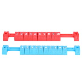 2pcs Table Football Counter 10 Numbers Scoring Score Counter Indicator for Standard Foosball Tables(Red&Blue)