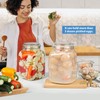 2 Pack 1 Gallon Square Super Wide-Mouth Glass Jars with