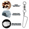 Dr.Fish 20 Pack Saltwater Fishing Snap Swivels, Heavy Duty Ball