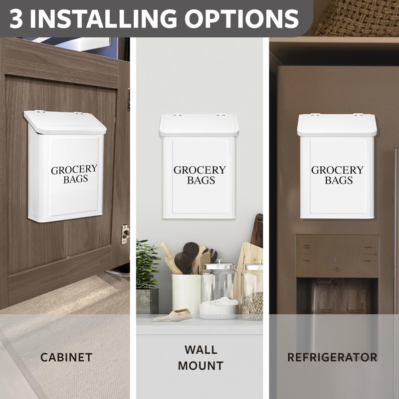 Calindiana Grocery Bags Holder (White)