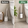 Wall Mounted Toilet Brush and Holder, No-Drill Adhesive Bathroom Cleaning
