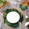 LemonRoad 24 Sets Luau Palm Placemat Set Round Jute Burlap