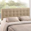 Modway Lily Tufted Linen Fabric Upholstered Queen Headboard in Beige