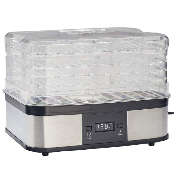 LEM Products 5-Tray Digital Dehydrator, Plastic and Stainless Steel, Black