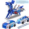 Collision Transforming Dinosaur Car Toy, Magnetic Dinosaur Transformer Car for