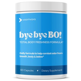 VoomVaya Bye Bye BO – Body Deodorizing Supplement for Women Over 40 – Chlorophyll Pills with Sage & Peppermint – Internal Deodorant to Reduce Odor from Within – 60 Capsules
