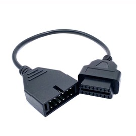 16.14 Inch OBD1 to OBD2 Adapter Cable, Scanner and Diagnostic Tool Cable 12 Pin to 16 Pin OBD1 OBD2 Connector Compatible with GM Vehicles