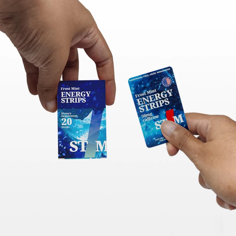 STIM Frost Mint Energy Strips (20 Boosts) | Fast, Convenient