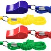 zalati 8 Pcs ABS Whistle with Lanyard Clear Sound for