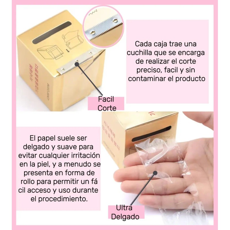 2 Pzs Rollo Papel Osmótico Microblading Micropigmentación Transparente