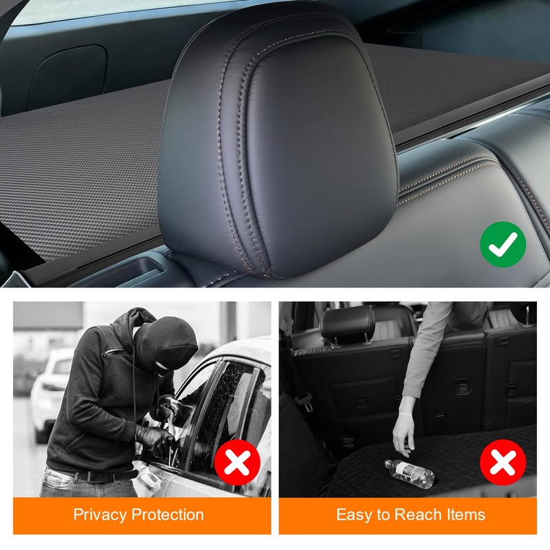 BIGACOVER Cargo Cover for Nissan Rogue 2021 2022 2023 Retractable