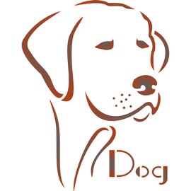 Dog Stencil - 21.5 x 28 cm (XL) - Reusable Animal Wall Stencil