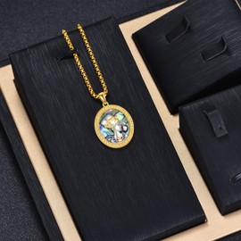 ANGSAU Nefertiti Necklace for Women 925 Sterling Silver Nefertiti Pendant Necklace Egyptian Jewelry Gifts for Women Men