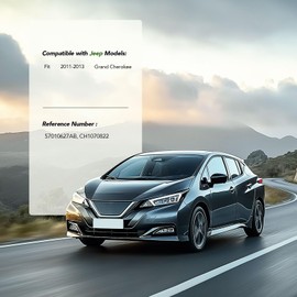 YHTAUTO Front Bumper Absorber Compatible with Jeep WK2 Grand Cherokee 2011-2013, Black Bumper Face Bar Impact Energy Absorber