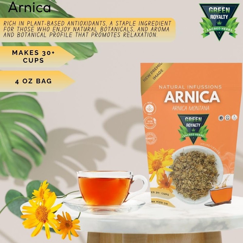 Arnica Herb Tea Bags, 2 Pack, 30+ Cups Each, 100%