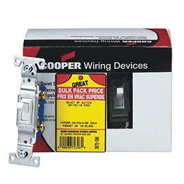 10 Pack White Quiet Single Pole Toggle Light Switches