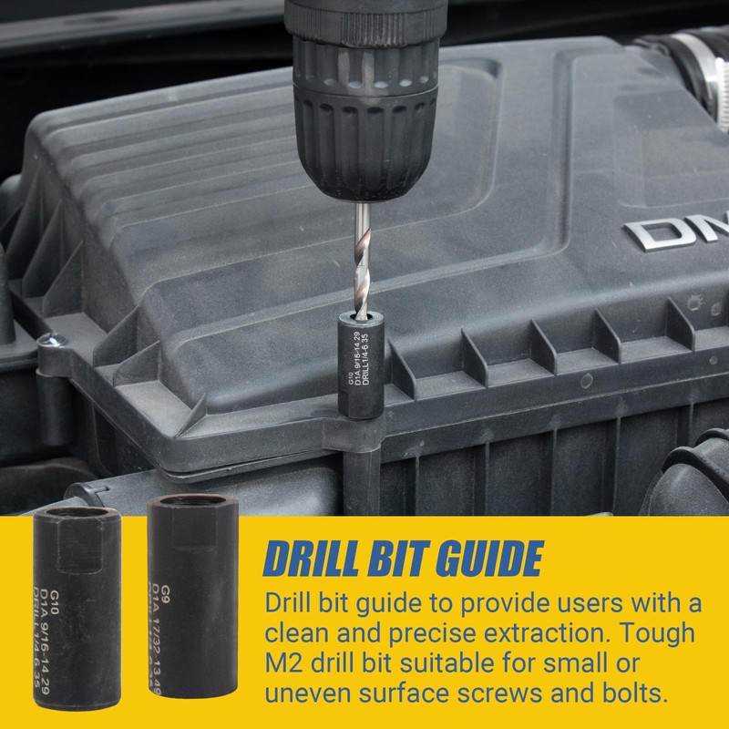 CLEVEROOL Broken Bolt Extractor, 25-Piece Drill Bit Extractor Set,Easy Out