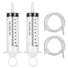 Hyber&Cara 100ml Syringe with 100cm Tube, Large Plastic Measuring Syringe
