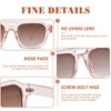 FONHCOO Retro Aviator Sunglasses for Women Trendy Designer Hexagon Thick