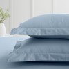Bianca 200 Thread Count Cotton Percale Oxford Pillowcase Pair Blue