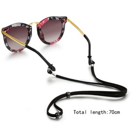 Glasses Strap, 4 PCS Eye Glasses String Holder Cords for Men Women Kids (Gray, Black)