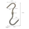 TAMLED Meat Hook Swivel Hook 28 cm Diameter 12 mm