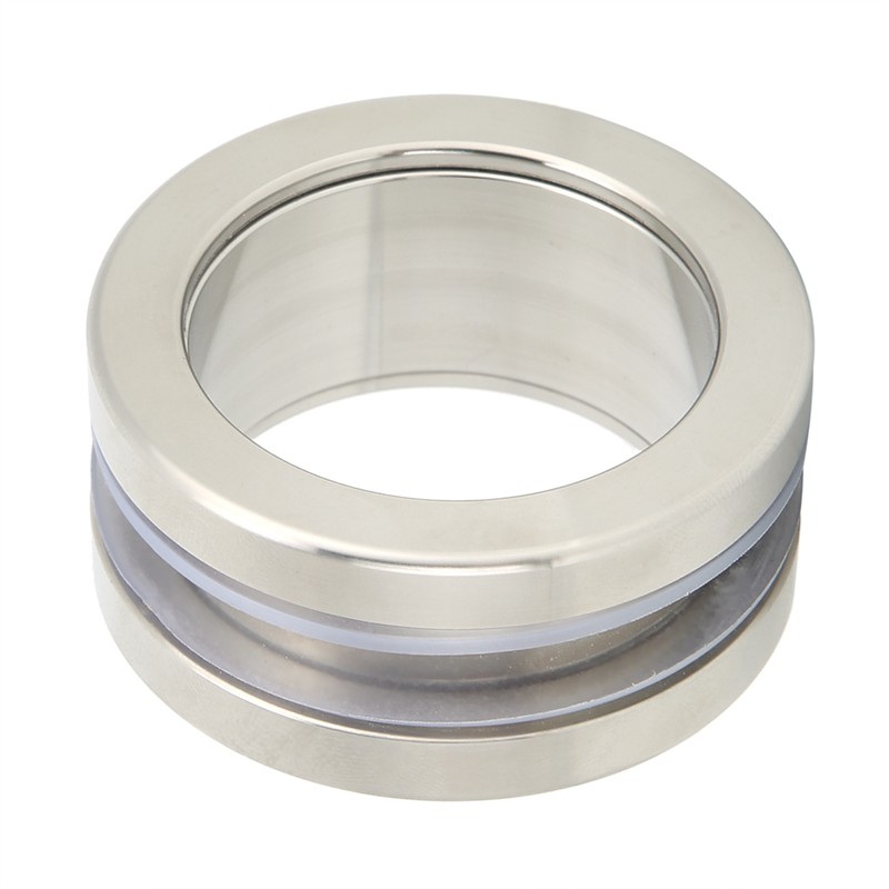 Stainless Steel Round Handle Bath Glass Embedded Hollow Pull Knob
