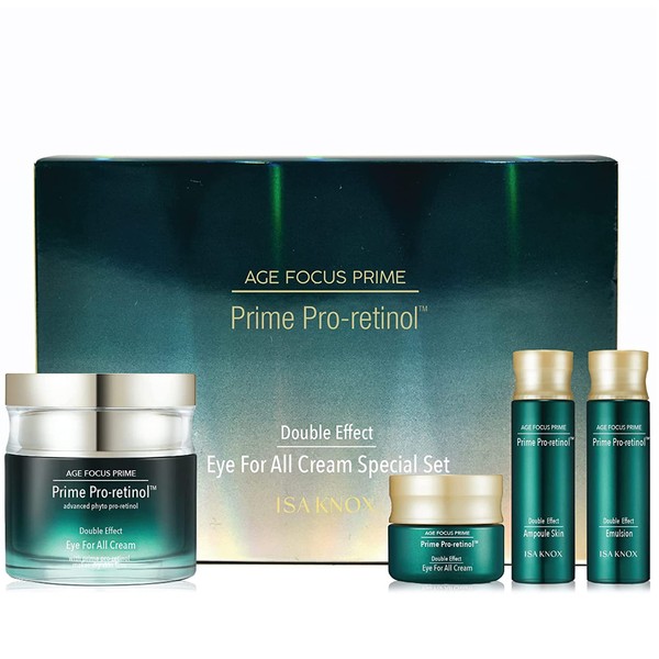 Isa Knox AGE FOCUS PRIME DOUBLE EFFECT EYE FOR ALL CREAM - Korean Skincare, Lightweight but Rich Eye Cream for Smoother Eyes, Fine Lines, & Neck Areas (100ml/3.38 Fl Oz)