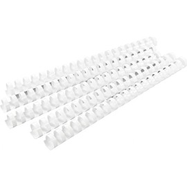 Jolygoods 12mm Plastic Binding Combs White - 20 or 21 Ring (Pack of 100)