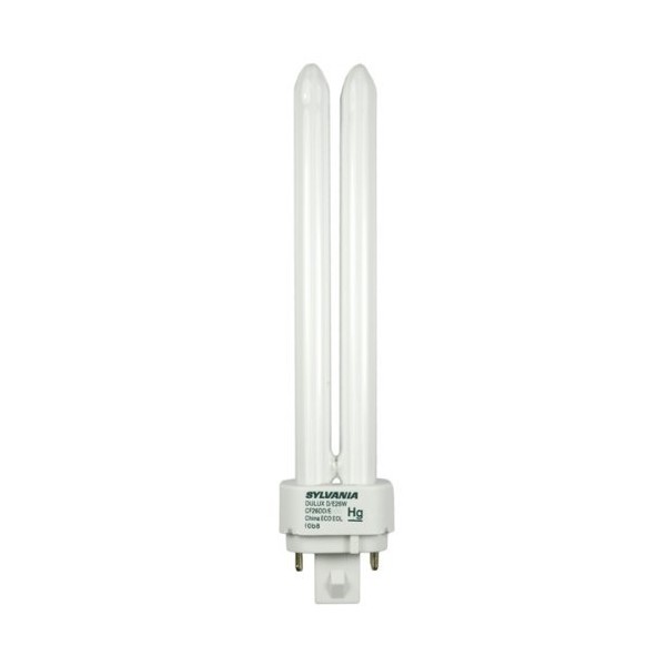 (Case of 50) Sylvania 20669 CF26DD/E/841/ECO 26-Watt 4100K 4-Pin Double Tube Compact Fluorescent Lamp